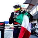 BAKU, AZERBAIJAN - JUNE 06: Race winner Sergio Perez of Mexico and Red Bull Racing celebrates in parc ferme during the F1 Grand Prix of Azerbaijan at Baku City Circuit on June 06, 2021 in Baku, Azerbaijan. (Photo by Maxim Shemetov - Pool/Getty Images)