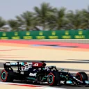 BAHRAIN, BAHRAIN - MARCH 26: Lewis Hamilton of Great Britain driving the (44) Mercedes AMG Petronas F1 Team Mercedes W12 during practice ahead of the F1 Grand Prix of Bahrain at Bahrain International Circuit on March 26, 2021 in Bahrain, Bahrain. (Photo by Clive Mason - Formula 1/Formula 1 via Getty Images)