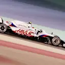 BAHRAIN, BAHRAIN - MARCH 26: Mick Schumacher of Germany driving the (47) Haas F1 Team VF-21 Ferrari on track during practice ahead of the F1 Grand Prix of Bahrain at Bahrain International Circuit on March 26, 2021 in Bahrain, Bahrain. (Photo by Lars Baron/Getty Images)