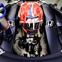 BAHRAIN, BAHRAIN - MARCH 27: Pierre Gasly of France and Scuderia AlphaTauri prepares to drive in the garage during qualifying ahead of the F1 Grand Prix of Bahrain at Bahrain International Circuit on March 27, 2021 in Bahrain, Bahrain. (Photo by Peter Fox/Getty Images)