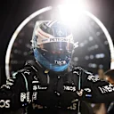 BAHRAIN, BAHRAIN - MARCH 27: Third placed qualifier Valtteri Bottas of Finland and Mercedes GP looks on in parc ferme during qualifying ahead of the F1 Grand Prix of Bahrain at Bahrain International Circuit on March 27, 2021 in Bahrain, Bahrain. (Photo by Lars Baron/Getty Images)