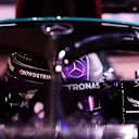 BAHRAIN, BAHRAIN - MARCH 27: Second place qualifier Lewis Hamilton of Great Britain and Mercedes GP stops in parc ferme during qualifying ahead of the F1 Grand Prix of Bahrain at Bahrain International Circuit on March 27, 2021 in Bahrain, Bahrain. (Photo by Mario Renzi - Formula 1/Formula 1 via Getty Images)