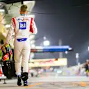 BAHRAIN, BAHRAIN - MARCH 27: Mick Schumacher of Germany and Haas  during qualifying ahead of the F1 Grand Prix of Bahrain at Bahrain International Circuit on March 27, 2021 in Bahrain, Bahrain. (Photo by Peter Fox/Getty Images)