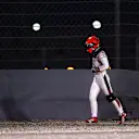 BAHRAIN, BAHRAIN - MARCH 28: Nikita Mazepin of Russia and Haas F1 makes his way off the circuit after stopping on track during the F1 Grand Prix of Bahrain at Bahrain International Circuit on March 28, 2021 in Bahrain, Bahrain. (Photo by Lars Baron/Getty Images)
