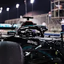 BAHRAIN, BAHRAIN - MARCH 28: Race Winner, Lewis Hamilton of Great Britain and Mercedes GP stops in parc ferme during the F1 Grand Prix of Bahrain at Bahrain International Circuit on March 28, 2021 in Bahrain, Bahrain. (Photo by Lars Baron/Getty Images)