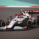 Giovinazzi got his first go in the Alfa Romeo C41 on Friday, after Raikkonen began the morning testing session