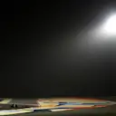 Ocon's Alpine shone under the floodlights on Friday as he finished third
