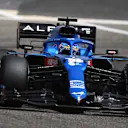 Fernando Alonso got his first taste of the new Alpine A521 on Saturday
