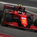 Carlos Sainz had a spin in his Ferrari