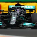 SPA, BELGIUM - AUGUST 27: Lewis Hamilton of Great Britain driving the (44) Mercedes AMG Petronas F1 Team Mercedes W12 during practice ahead of the F1 Grand Prix of Belgium at Circuit de Spa-Francorchamps on August 27, 2021 in Spa, Belgium. (Photo by Dan Istitene - Formula 1/Formula 1 via Getty Images)