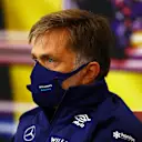 SPA, BELGIUM - AUGUST 27: Jost Capito, CEO of Williams F1 talks in the Team Principals Press Conference during practice ahead of the F1 Grand Prix of Belgium at Circuit de Spa-Francorchamps on August 27, 2021 in Spa, Belgium. (Photo by Dan Istitene/Getty Images)