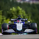 SPA, BELGIUM - AUGUST 27: George Russell of Williams and Great Britain  during practice ahead of the F1 Grand Prix of Belgium at Circuit de Spa-Francorchamps on August 27, 2021 in Spa, Belgium. (Photo by Peter Fox/Getty Images)
