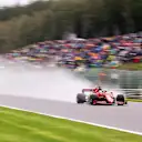 SPA, BELGIUM - AUGUST 28: Charles Leclerc of Monaco driving the (16) Scuderia Ferrari SF21 during final practice ahead of the F1 Grand Prix of Belgium at Circuit de Spa-Francorchamps on August 28, 2021 in Spa, Belgium. (Photo by Lars Baron/Getty Images)