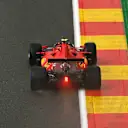 SPA, BELGIUM - AUGUST 28: Carlos Sainz of Spain driving the (55) Scuderia Ferrari SF21 during qualifying ahead of the F1 Grand Prix of Belgium at Circuit de Spa-Francorchamps on August 28, 2021 in Spa, Belgium. (Photo by Dan Mullan/Getty Images)