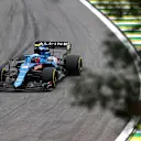 SAO PAULO, BRAZIL - NOVEMBER 12: Esteban Ocon of France driving the (31) Alpine A521 Renault during practice ahead of the F1 Grand Prix of Brazil at Autodromo Jose Carlos Pace on November 12, 2021 in Sao Paulo, Brazil. (Photo by Buda Mendes/Getty Images)
