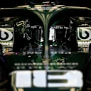 SAO PAULO, BRAZIL - NOVEMBER 12: Lance Stroll of Canada and Aston Martin F1 Team prepares to drive in the garage during practice ahead of the F1 Grand Prix of Brazil at Autodromo Jose Carlos Pace on November 12, 2021 in Sao Paulo, Brazil. (Photo by Clive Mason - Formula 1/Formula 1 via Getty Images)