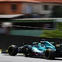 SAO PAULO, BRAZIL - NOVEMBER 13: Lance Stroll of Canada driving the (18) Aston Martin AMR21 Mercedes during practice ahead of the F1 Grand Prix of Brazil at Autodromo Jose Carlos Pace on November 13, 2021 in Sao Paulo, Brazil. (Photo by Bryn Lennon - Formula 1/Formula 1 via Getty Images)