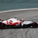 SAO PAULO, BRAZIL - NOVEMBER 13: Kimi Raikkonen of Finland driving the (7) Alfa Romeo Racing C41 Ferrari spins during the sprint ahead of the F1 Grand Prix of Brazil at Autodromo Jose Carlos Pace on November 13, 2021 in Sao Paulo, Brazil. (Photo by Bryn Lennon - Formula 1/Formula 1 via Getty Images)
