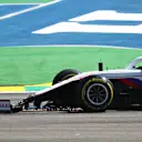 SAO PAULO, BRAZIL - NOVEMBER 14: Mick Schumacher of Germany driving the (47) Haas F1 Team VF-21 Ferrari with a broken front wing during the F1 Grand Prix of Brazil at Autodromo Jose Carlos Pace on November 14, 2021 in Sao Paulo, Brazil. (Photo by Bryn Lennon - Formula 1/Formula 1 via Getty Images)