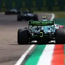 IMOLA, ITALY - APRIL 16: Sebastian Vettel of Germany driving the (5) Aston Martin AMR21 Mercedes on track during practice ahead of the F1 Grand Prix of Emilia Romagna at Autodromo Enzo e Dino Ferrari on April 16, 2021 in Imola, Italy. (Photo by Bryn Lennon/Getty Images)