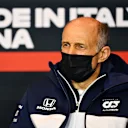 IMOLA, ITALY - APRIL 16: Scuderia AlphaTauri Team Principal Franz Tost talks in the Team Principals Press Conference during practice ahead of the F1 Grand Prix of Emilia Romagna at Autodromo Enzo e Dino Ferrari on April 16, 2021 in Imola, Italy. (Photo by Clive Mason/Getty Images)
