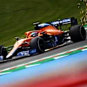 IMOLA, ITALY - APRIL 16: Sparks fly from the car of Daniel Ricciardo of Australia driving the (3) McLaren F1 Team MCL35M Mercedes during practice ahead of the F1 Grand Prix of Emilia Romagna at Autodromo Enzo e Dino Ferrari on April 16, 2021 in Imola, Italy. (Photo by Clive Mason - Formula 1/Formula 1 via Getty Images)