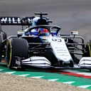 IMOLA, ITALY - APRIL 17: George Russell of Great Britain driving the (63) Williams Racing FW43B Mercedes during qualifying ahead of the F1 Grand Prix of Emilia Romagna at Autodromo Enzo e Dino Ferrari on April 17, 2021 in Imola, Italy. (Photo by Bryn Lennon/Getty Images)