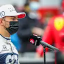 IMOLA, ITALY - APRIL 17: Pierre Gasly of Scuderia AlphaTauri and France  qualifying ahead of the F1 Grand Prix of Emilia Romagna at Autodromo Enzo e Dino Ferrari on April 17, 2021 in Imola, Italy. (Photo by Peter Fox/Getty Images)