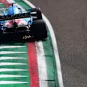 IMOLA, ITALY - APRIL 17: Fernando Alonso of Spain driving the (14) Alpine A521 Renault during qualifying ahead of the F1 Grand Prix of Emilia Romagna at Autodromo Enzo e Dino Ferrari on April 17, 2021 in Imola, Italy. (Photo by Mario Renzi - Formula 1/Formula 1 via Getty Images)