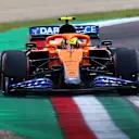 IMOLA, ITALY - APRIL 17: Lando Norris of Great Britain driving the (4) McLaren F1 Team MCL35M Mercedes during qualifying ahead of the F1 Grand Prix of Emilia Romagna at Autodromo Enzo e Dino Ferrari on April 17, 2021 in Imola, Italy. (Photo by Dan Istitene - Formula 1/Formula 1 via Getty Images)