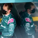 IMOLA, ITALY - APRIL 17: Sebastian Vettel of Germany and Aston Martin F1 Team looks on in the Paddock during final practice ahead of the F1 Grand Prix of Emilia Romagna at Autodromo Enzo e Dino Ferrari on April 17, 2021 in Imola, Italy. (Photo by Clive Mason - Formula 1/Formula 1 via Getty Images)