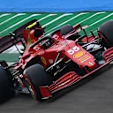 IMOLA, ITALY - APRIL 17: Carlos Sainz of Spain driving the (55) Scuderia Ferrari SF21 on track during qualifying ahead of the F1 Grand Prix of Emilia Romagna at Autodromo Enzo e Dino Ferrari on April 17, 2021 in Imola, Italy. (Photo by Clive Mason - Formula 1/Formula 1 via Getty Images)