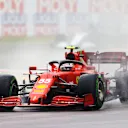 IMOLA, ITALY - APRIL 18: Carlos Sainz of Spain driving the (55) Scuderia Ferrari SF21 on track during the F1 Grand Prix of Emilia Romagna at Autodromo Enzo e Dino Ferrari on April 18, 2021 in Imola, Italy. (Photo by Bryn Lennon/Getty Images)