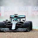 IMOLA, ITALY - APRIL 18: Lance Stroll of Canada driving the (18) Aston Martin AMR21 Mercedes runs wide during the F1 Grand Prix of Emilia Romagna at Autodromo Enzo e Dino Ferrari on April 18, 2021 in Imola, Italy. (Photo by Bryn Lennon/Getty Images)
