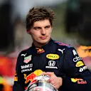 IMOLA, ITALY - APRIL 18: Race winner Max Verstappen of Netherlands and Red Bull Racing celebrates in parc ferme during the F1 Grand Prix of Emilia Romagna at Autodromo Enzo e Dino Ferrari on April 18, 2021 in Imola, Italy. (Photo by Mario Renzi - Formula 1/Formula 1 via Getty Images)
