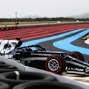 LE CASTELLET, FRANCE - JUNE 19: Yuki Tsunoda of Japan driving the (22) Scuderia AlphaTauri AT02 Honda stops on track after a spin during qualifying ahead of the F1 Grand Prix of France at Circuit Paul Ricard on June 19, 2021 in Le Castellet, France. (Photo by Dan Istitene - Formula 1/Formula 1 via Getty Images)
