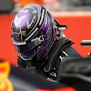 LE CASTELLET, FRANCE - JUNE 19: Second placed qualifier Lewis Hamilton of Great Britain and Mercedes GP stops in parc ferme during qualifying ahead of the F1 Grand Prix of France at Circuit Paul Ricard on June 19, 2021 in Le Castellet, France. (Photo by Bryn Lennon - Formula 1/Formula 1 via Getty Images)