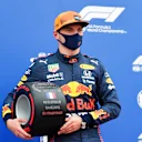 LE CASTELLET, FRANCE - JUNE 19: Pole position qualifier Max Verstappen of Netherlands and Red Bull Racing poses for a photo with the pole position award after qualifying ahead of the F1 Grand Prix of France at Circuit Paul Ricard on June 19, 2021 in Le Castellet, France. (Photo by Nicolas Tucat - Pool/Getty Images)