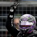 LE CASTELLET, FRANCE - JUNE 20: Second placed Lewis Hamilton of Great Britain and Mercedes GP celebrates in parc ferme during the F1 Grand Prix of France at Circuit Paul Ricard on June 20, 2021 in Le Castellet, France. (Photo by Bryn Lennon - Formula 1/Formula 1 via Getty Images)