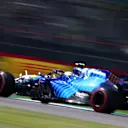 NORTHAMPTON, ENGLAND - JULY 16: Nicholas Latifi of Canada driving the (6) Williams Racing FW43B Mercedes during practice ahead of the F1 Grand Prix of Great Britain at Silverstone on July 16, 2021 in Northampton, England. (Photo by Dan Istitene - Formula 1/Formula 1 via Getty Images)