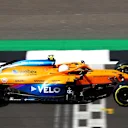 NORTHAMPTON, ENGLAND - JULY 16: Lando Norris of Great Britain driving the (4) McLaren F1 Team MCL35M Mercedes  during practice ahead of the F1 Grand Prix of Great Britain at Silverstone on July 16, 2021 in Northampton, England. (Photo by Joe Portlock - Formula 1/Formula 1 via Getty Images)