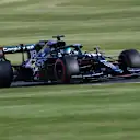 NORTHAMPTON, ENGLAND - JULY 16: Lance Stroll of Canada driving the (18) Aston Martin AMR21 Mercedes during qualifying ahead of the F1 Grand Prix of Great Britain at Silverstone on July 16, 2021 in Northampton, England. (Photo by Lars Baron/Getty Images)