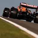 NORTHAMPTON, ENGLAND - JULY 16: Daniel Ricciardo of Australia driving the (3) McLaren F1 Team MCL35M Mercedes during qualifying ahead of the F1 Grand Prix of Great Britain at Silverstone on July 16, 2021 in Northampton, England. (Photo by Mark Thompson/Getty Images)