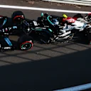NORTHAMPTON, ENGLAND - JULY 16: Valtteri Bottas of Finland driving the (77) Mercedes AMG Petronas F1 Team Mercedes W12 during qualifying ahead of the F1 Grand Prix of Great Britain at Silverstone on July 16, 2021 in Northampton, England. (Photo by Mark Thompson/Getty Images)