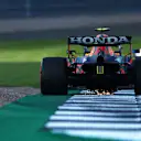 NORTHAMPTON, ENGLAND - JULY 16: Sergio Perez of Mexico driving the (11) Red Bull Racing RB16B Honda during qualifying ahead of the F1 Grand Prix of Great Britain at Silverstone on July 16, 2021 in Northampton, England. (Photo by Bryn Lennon - Formula 1/Formula 1 via Getty Images)