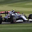 NORTHAMPTON, ENGLAND - JULY 16: Antonio Giovinazzi of Italy driving the (99) Alfa Romeo Racing C41 Ferrari during qualifying ahead of the F1 Grand Prix of Great Britain at Silverstone on July 16, 2021 in Northampton, England. (Photo by Lars Baron/Getty Images)