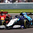 NORTHAMPTON, ENGLAND - JULY 17: Nicholas Latifi of Canada driving the (6) Williams Racing FW43B Mercedes during practice ahead of the F1 Grand Prix of Great Britain at Silverstone on July 17, 2021 in Northampton, England. (Photo by Bryn Lennon - Formula 1/Formula 1 via Getty Images)