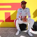 NORTHAMPTON, ENGLAND - JULY 17: Antonio Giovinazzi of Italy and Alfa Romeo Racing prepares to drive on the grid before the Sprint for the F1 Grand Prix of Great Britain at Silverstone on July 17, 2021 in Northampton, England. (Photo by Peter Fox/Getty Images)