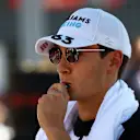 NORTHAMPTON, ENGLAND - JULY 18: George Russell of Great Britain and Williams prepares to drive on the grid  before the F1 Grand Prix of Great Britain at Silverstone on July 18, 2021 in Northampton, England. (Photo by Bryn Lennon - Formula 1/Formula 1 via Getty Images)