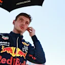 NORTHAMPTON, ENGLAND - JULY 18: Max Verstappen of Netherlands and Red Bull Racing prepares to drive on the grid before the F1 Grand Prix of Great Britain at Silverstone on July 18, 2021 in Northampton, England. (Photo by Mark Thompson/Getty Images)